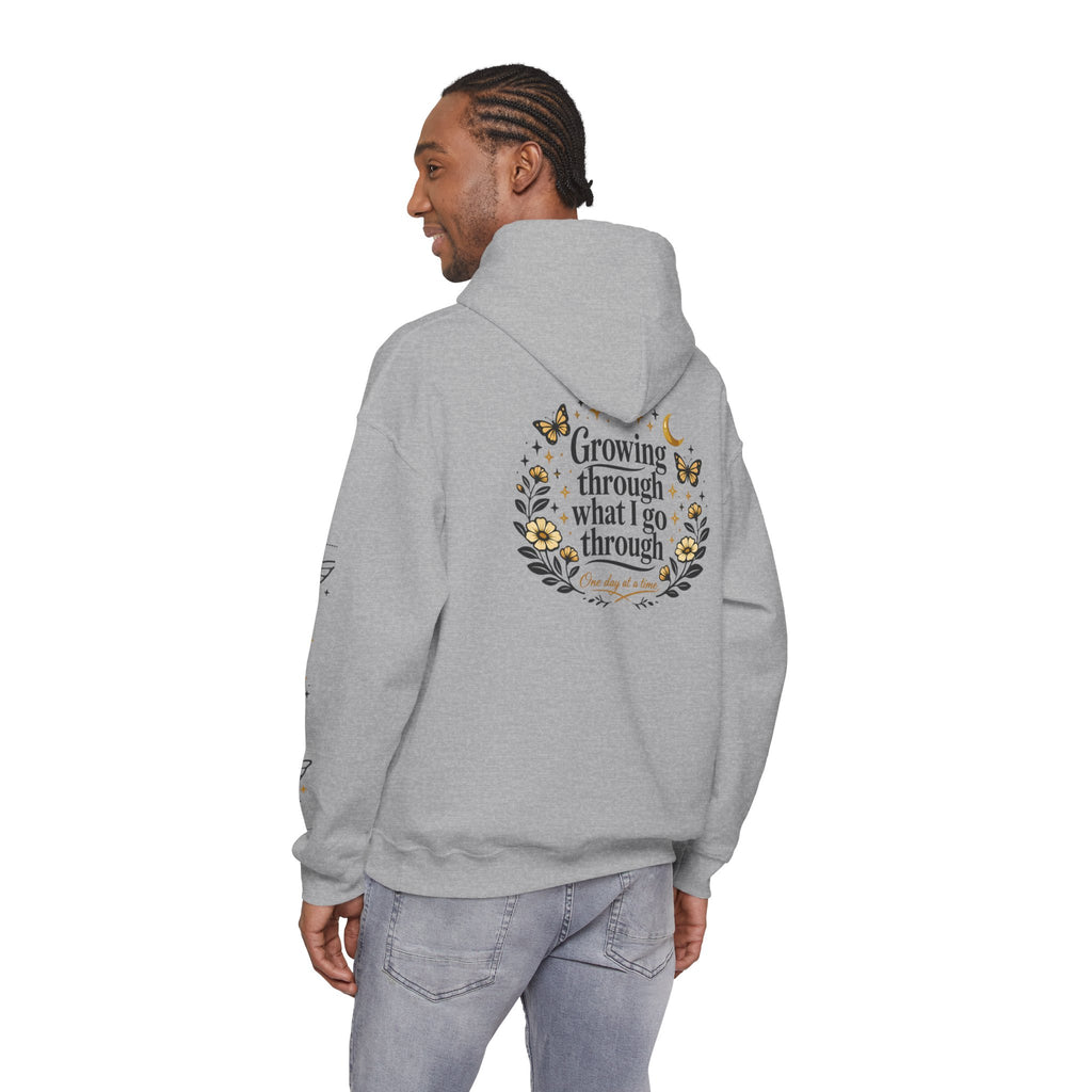Healing in Progress Hoodie – 'Growing Through What I Go Through' Inspirational Pullover