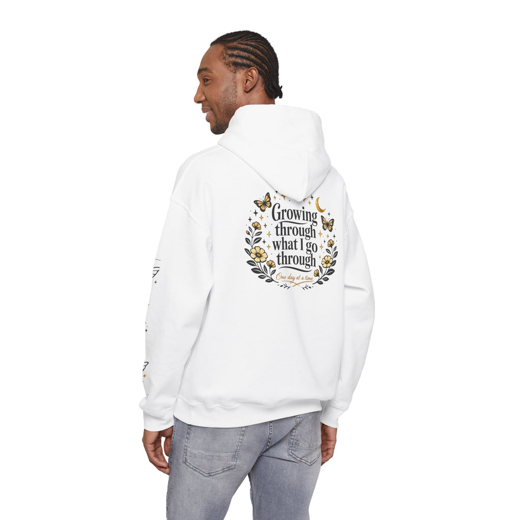 Healing in Progress Hoodie – 'Growing Through What I Go Through' Inspirational Pullover