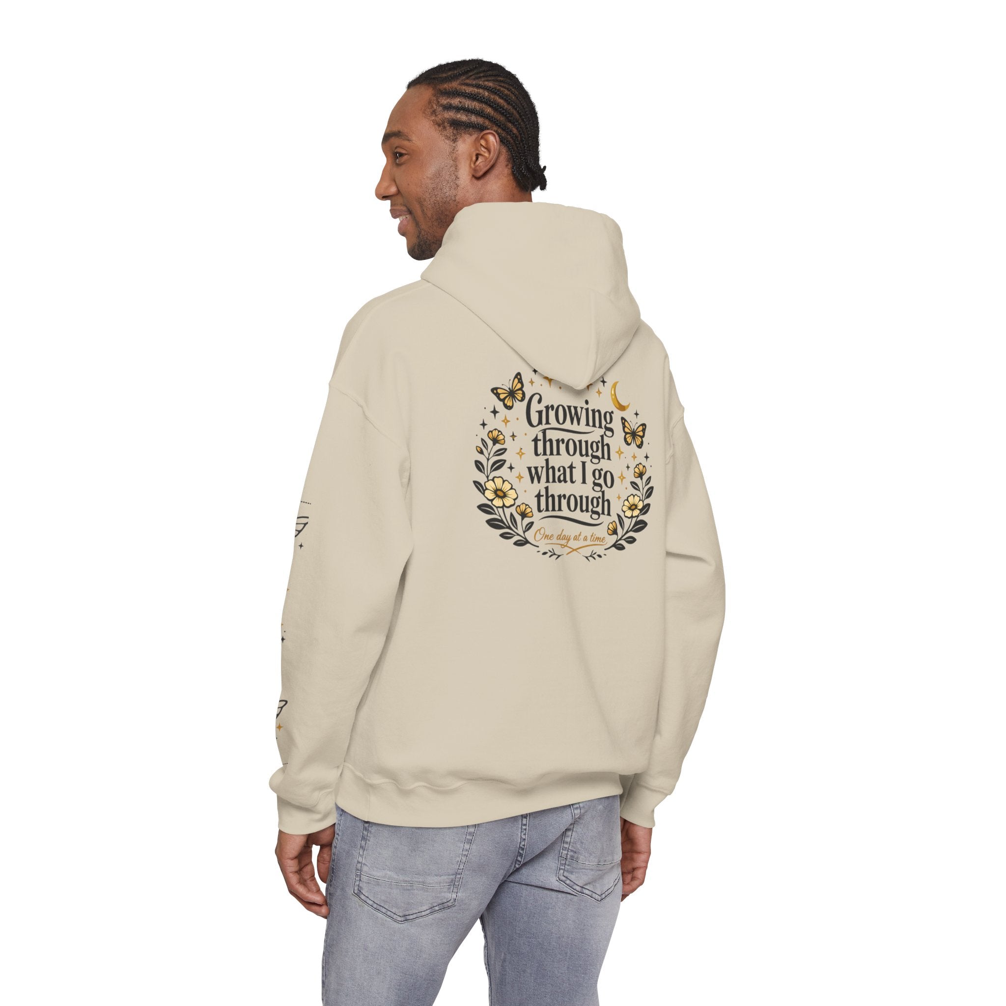 Healing in Progress Hoodie – 'Growing Through What I Go Through' Inspirational Pullover