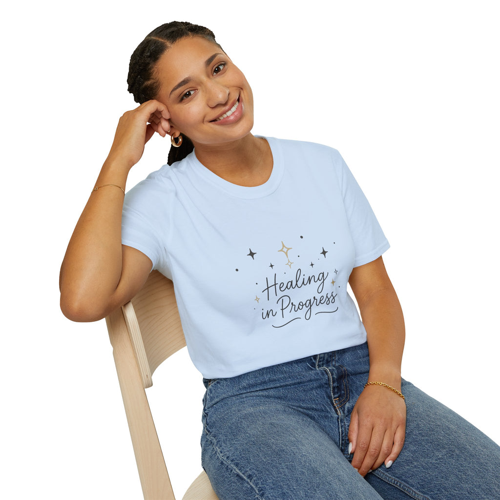 Healing in Progress T-Shirt — "Growing Through What I Go Through" Inspirational Tee