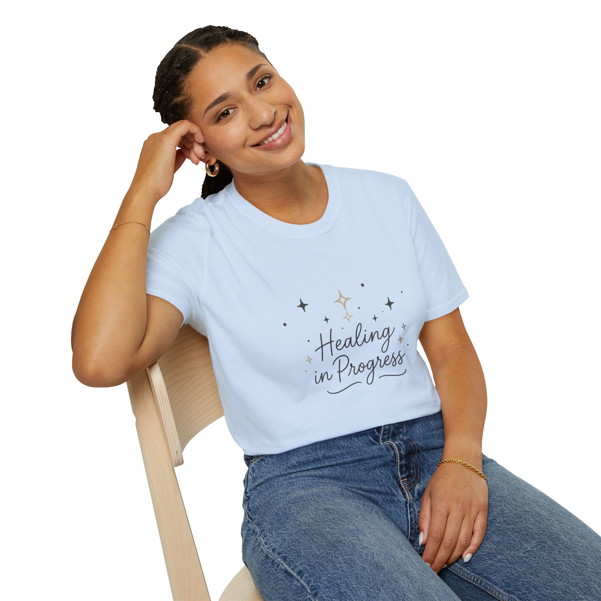 Healing in Progress T-Shirt — "Growing Through What I Go Through" Inspirational Tee