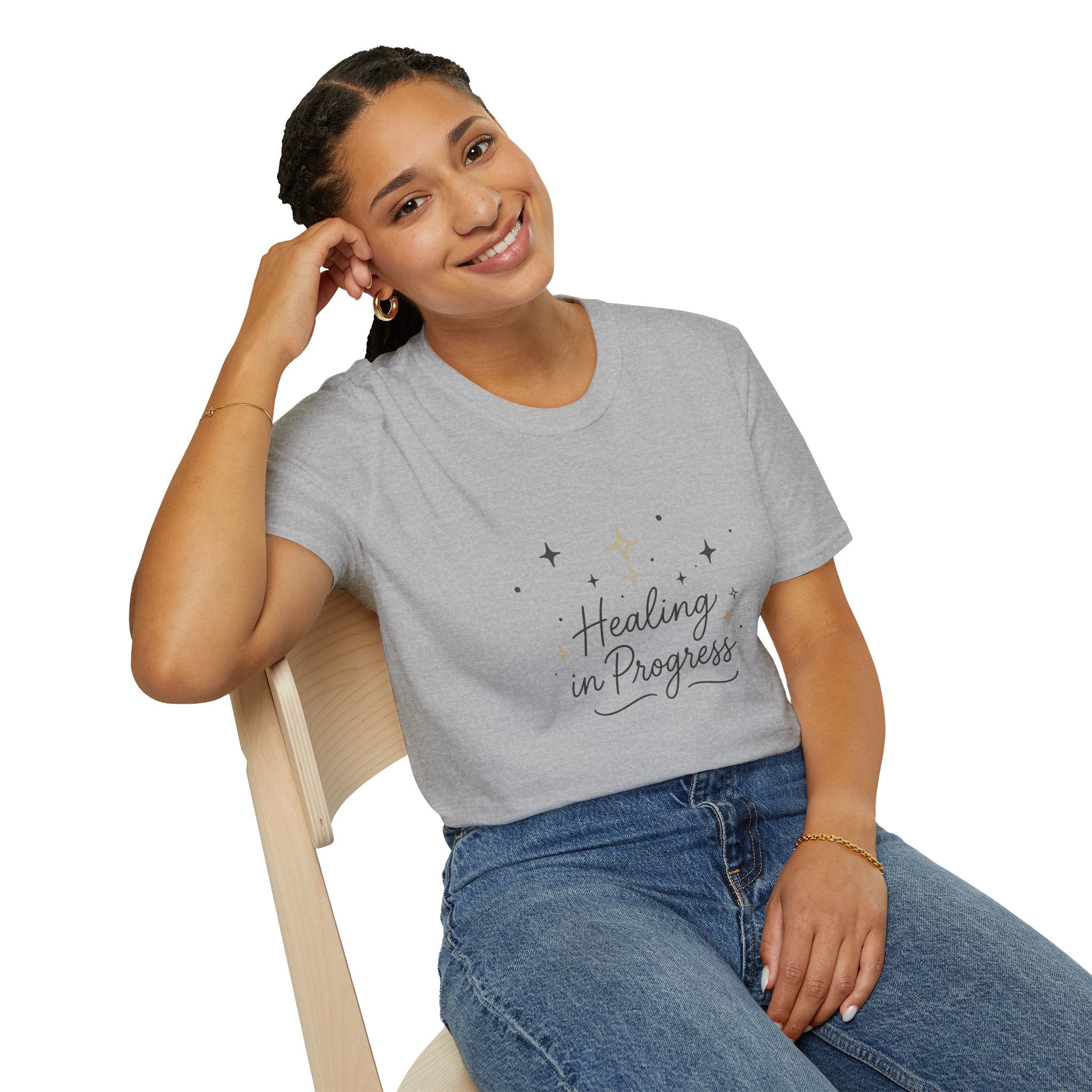 Healing in Progress T-Shirt — "Growing Through What I Go Through" Inspirational Tee