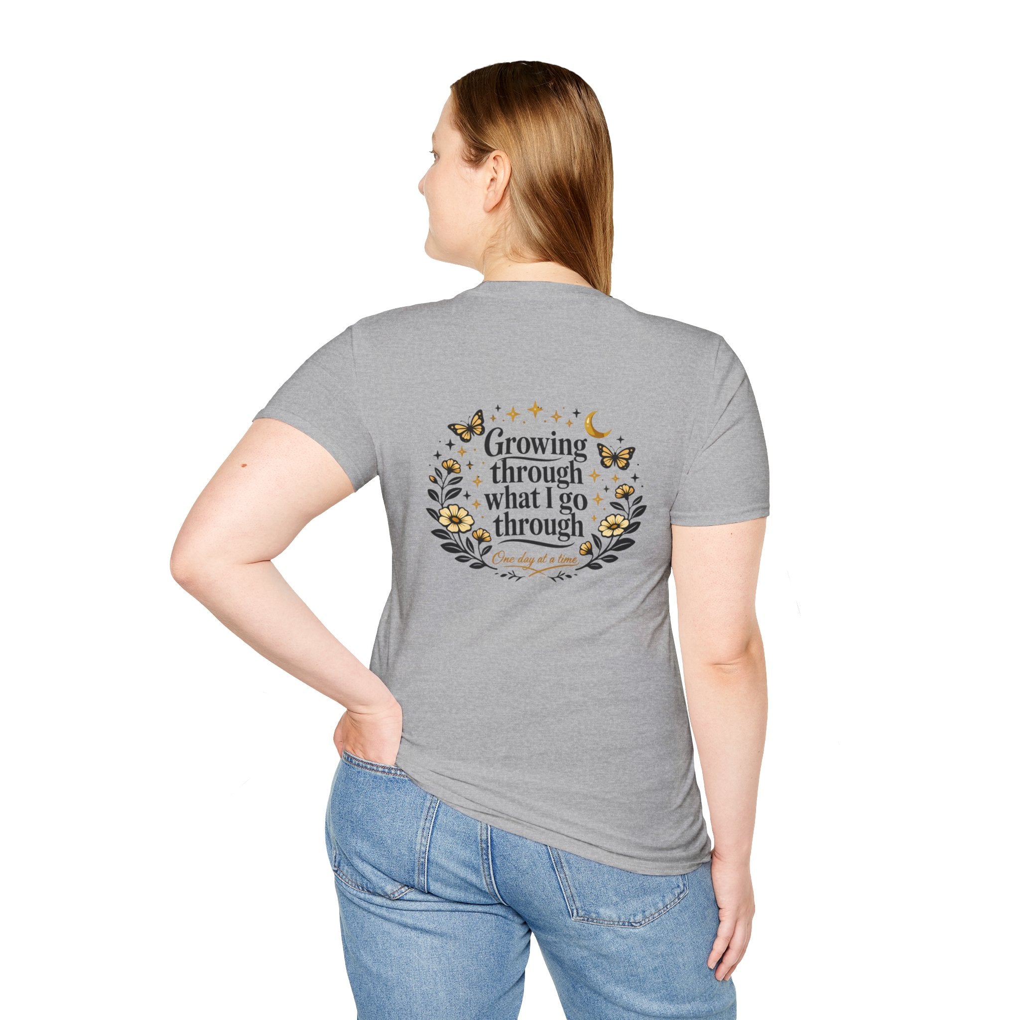 Healing in Progress T-Shirt — "Growing Through What I Go Through" Inspirational Tee
