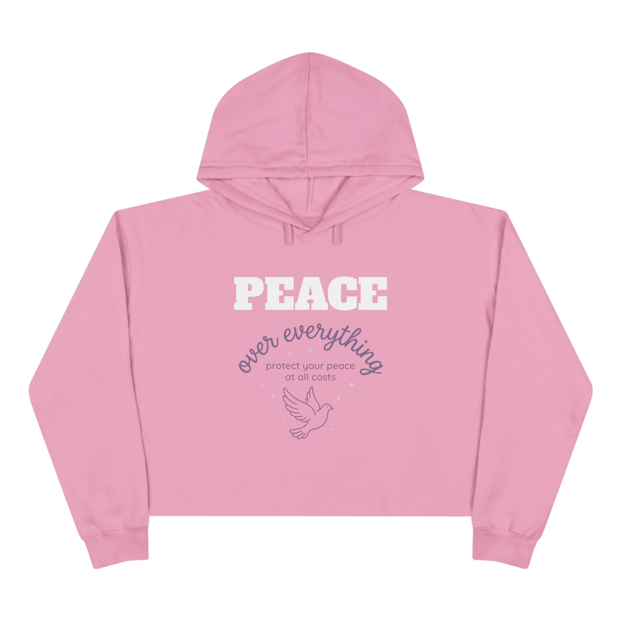 Peace Crop Hoodie — "Peace over everything"