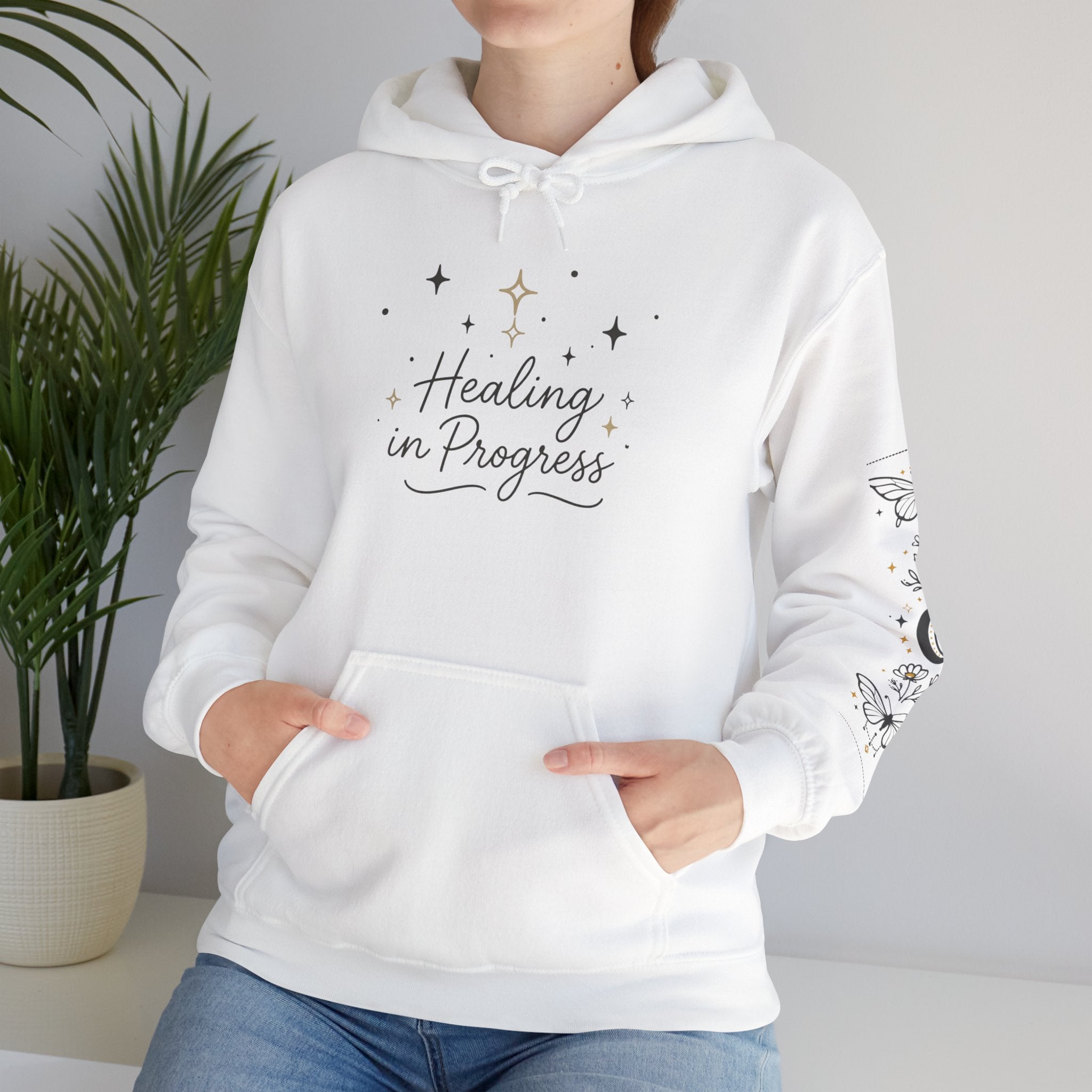 Healing in Progress Hoodie – 'Growing Through What I Go Through' Inspirational Pullover