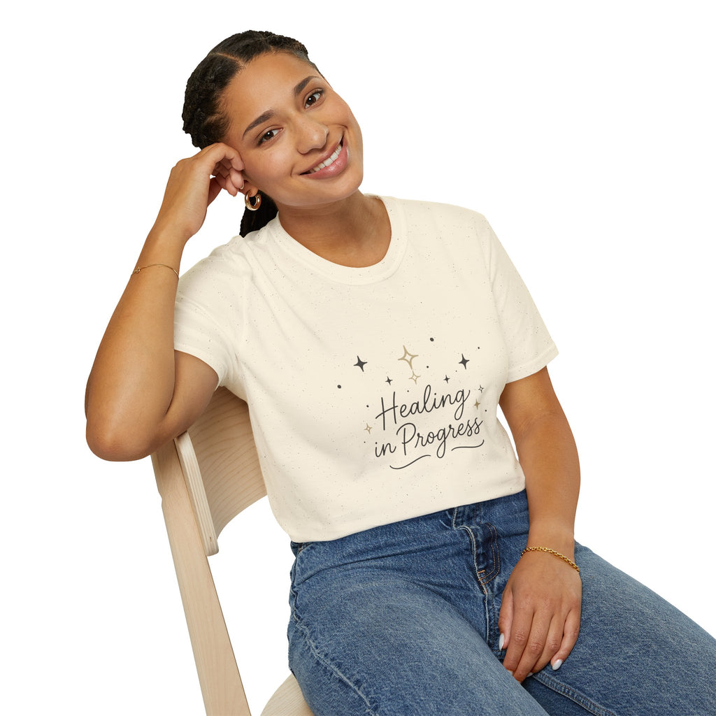 Healing in Progress T-Shirt — "Growing Through What I Go Through" Inspirational Tee