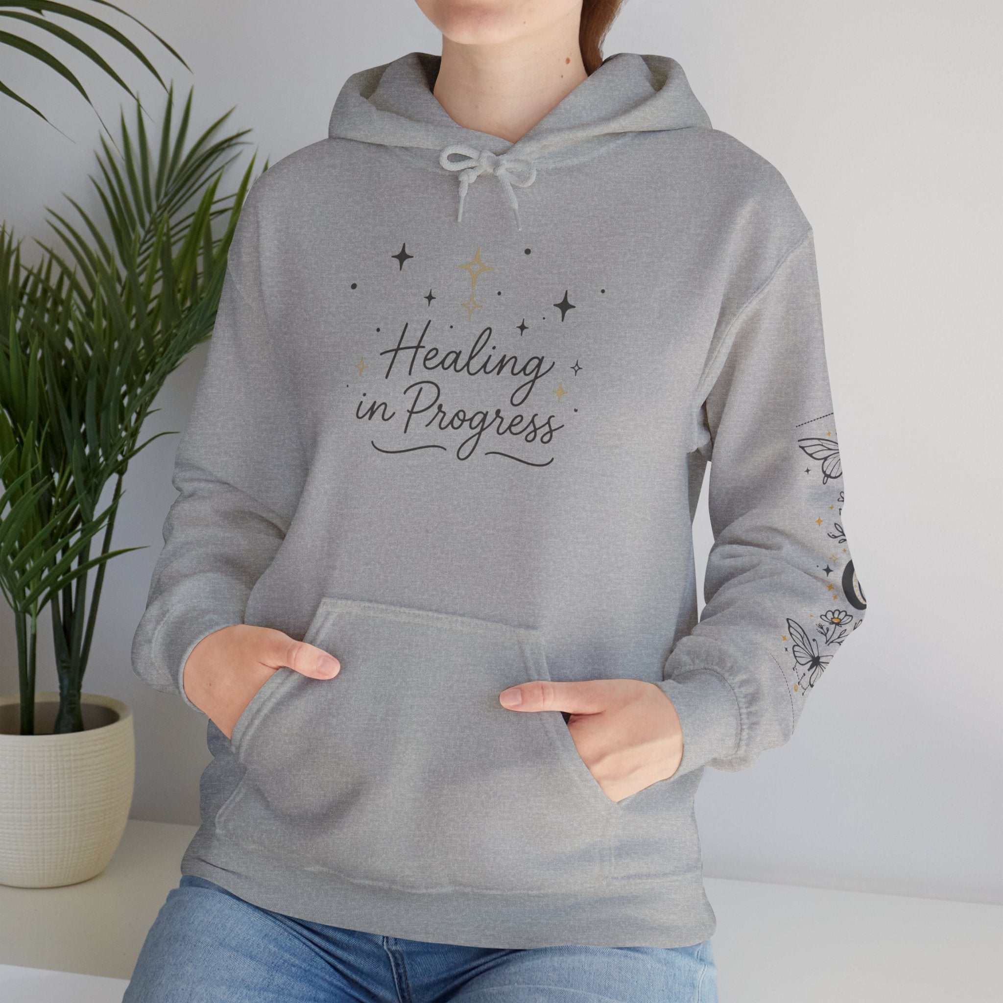 Healing in Progress Hoodie – 'Growing Through What I Go Through' Inspirational Pullover