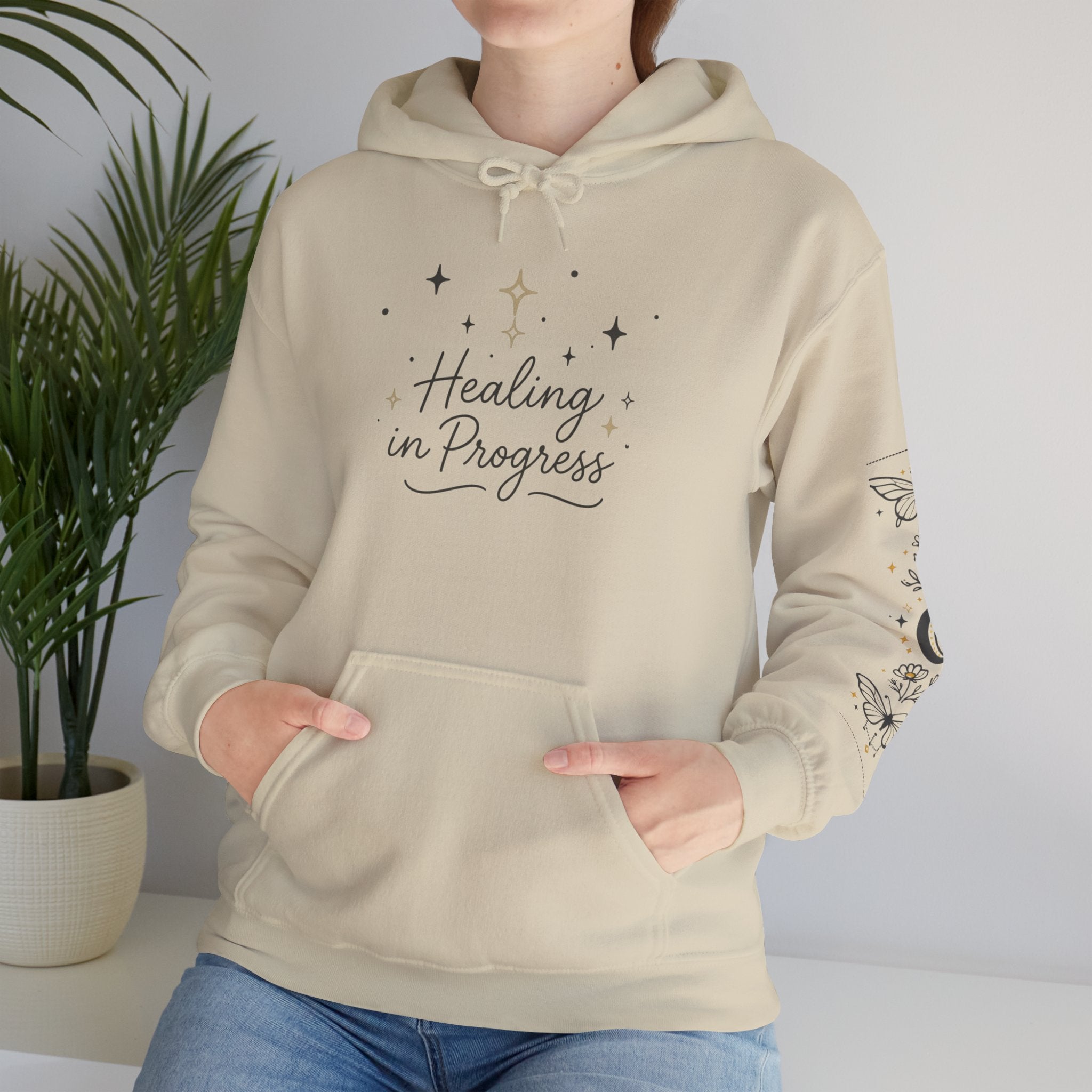 Healing in Progress Hoodie – 'Growing Through What I Go Through' Inspirational Pullover