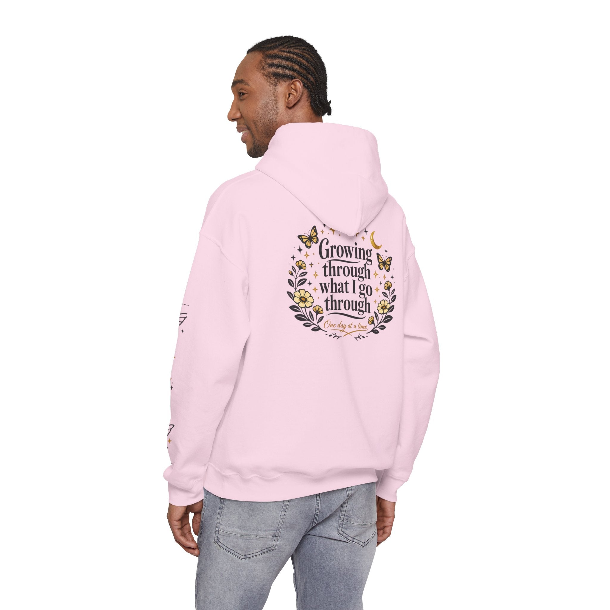 Healing in Progress Hoodie – 'Growing Through What I Go Through' Inspirational Pullover